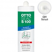 Герметик силиконовый санитарный OTTOSEAL S100 C01 белый, 300 мл