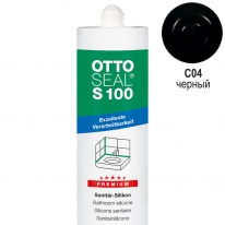 Герметик силиконовый санитарный OTTOSEAL S100 C04 черный, 300 мл