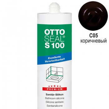 Герметик силиконовый санитарный OTTOSEAL S100 C05 коричневый, 300 мл